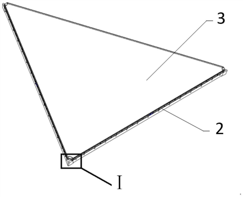 Space block metal truss radome and sealing method thereof