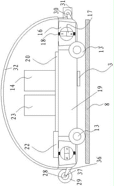 An open steel body surface maintenance robot with charging function