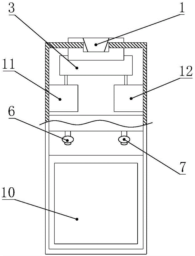 Micro-nano gas-liquid mixed heavy-oxygen-enriched water dispenser