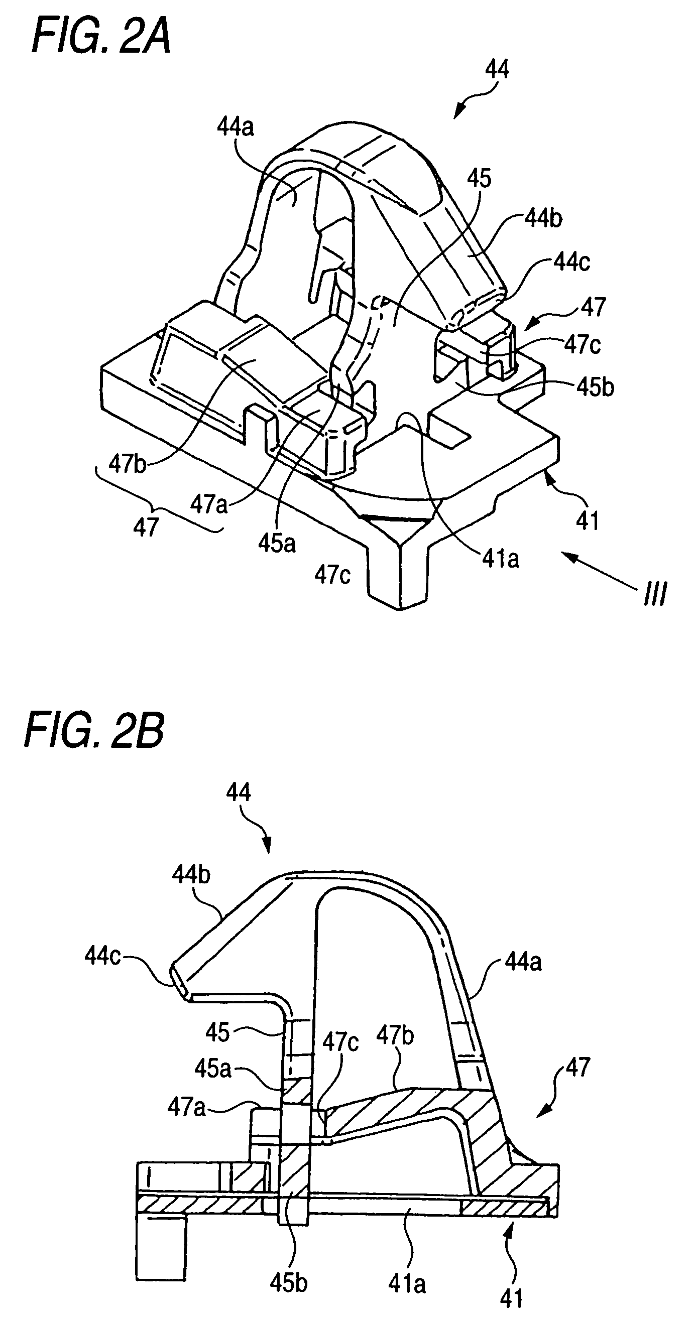 Lamp unit mounting structure