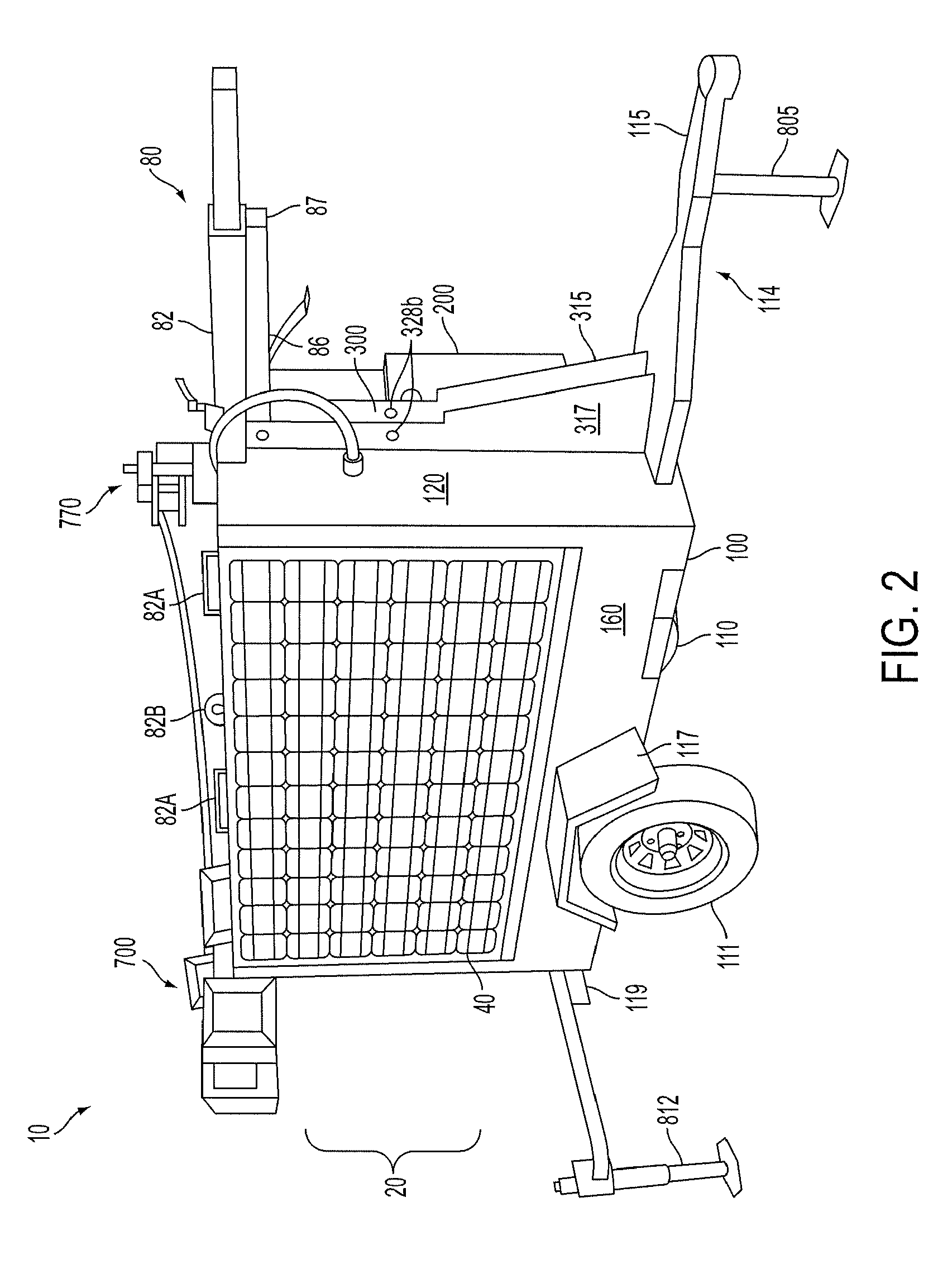 Mobile solar-powered light tower