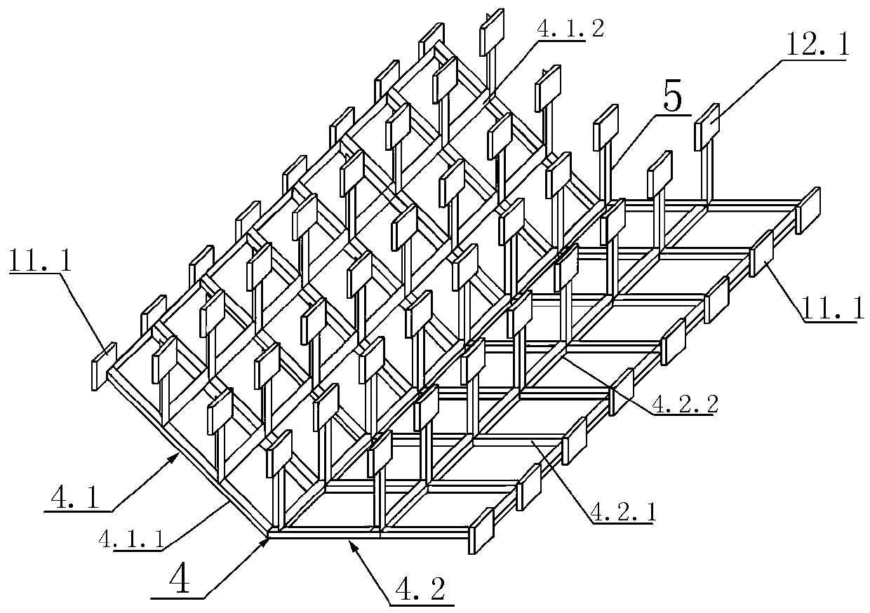 Heating and ventilation static pressure box structure and construction method thereof