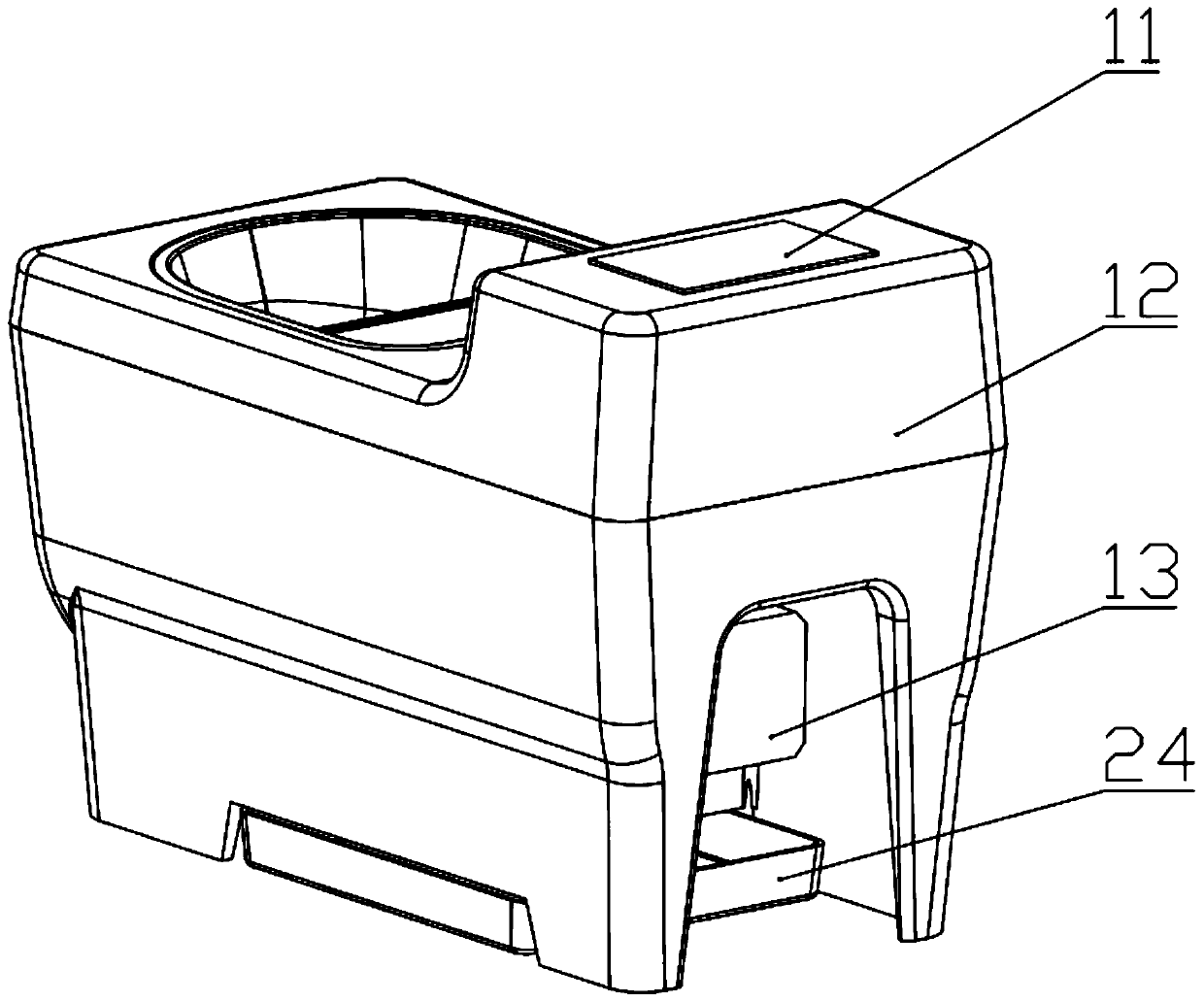 Excrement and urine separation flushing-free intelligent closestool