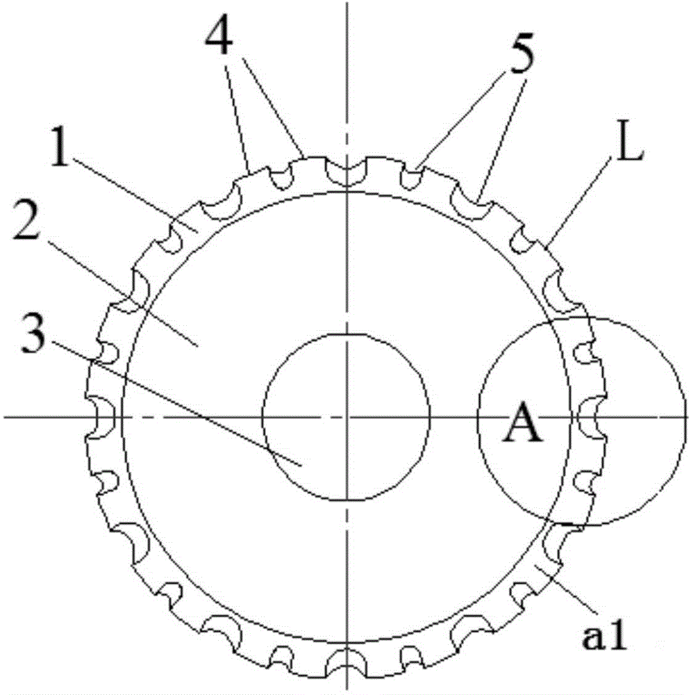 A cutting knife wheel for fragile materials