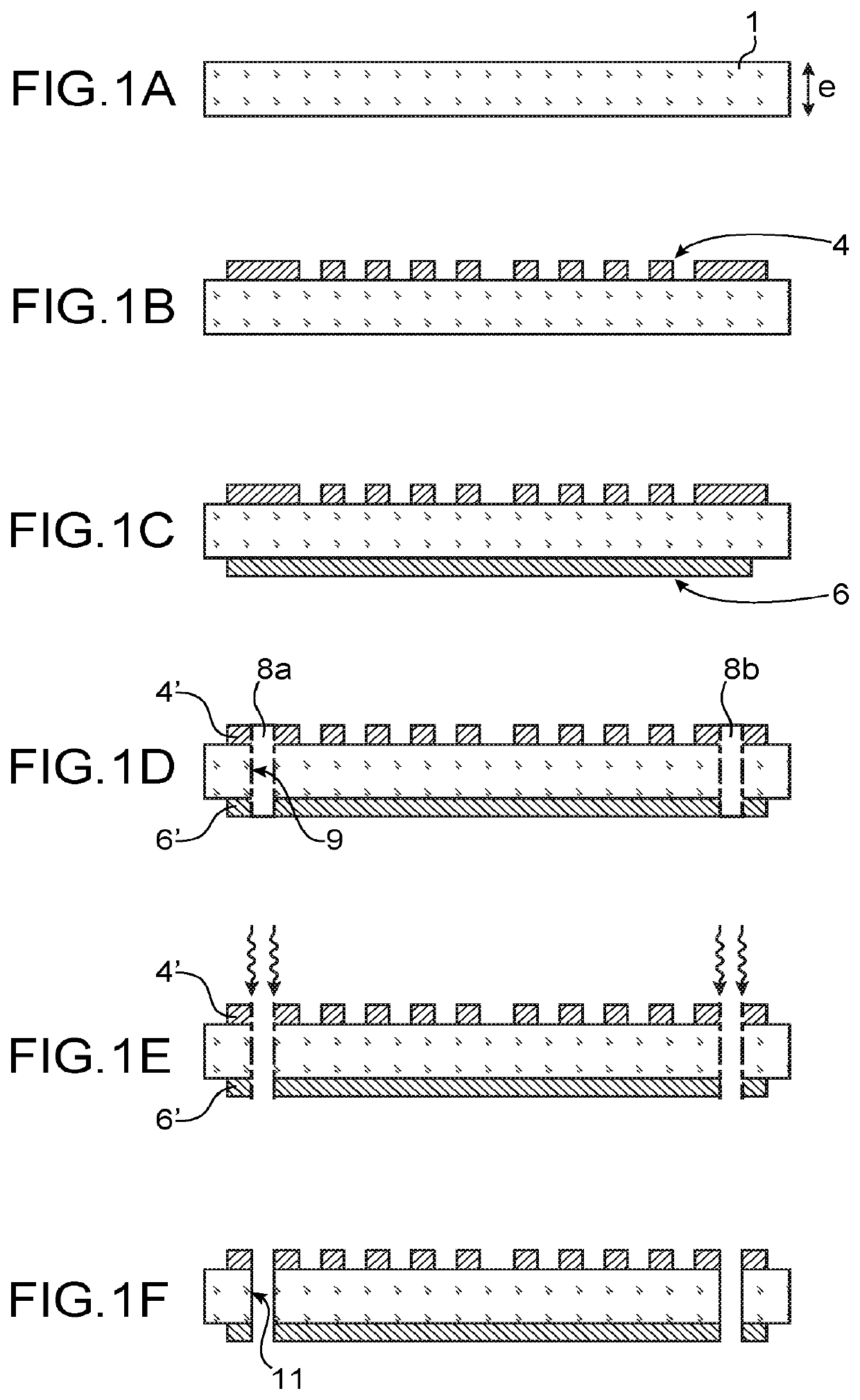 Method for producing vias on flexible substrate