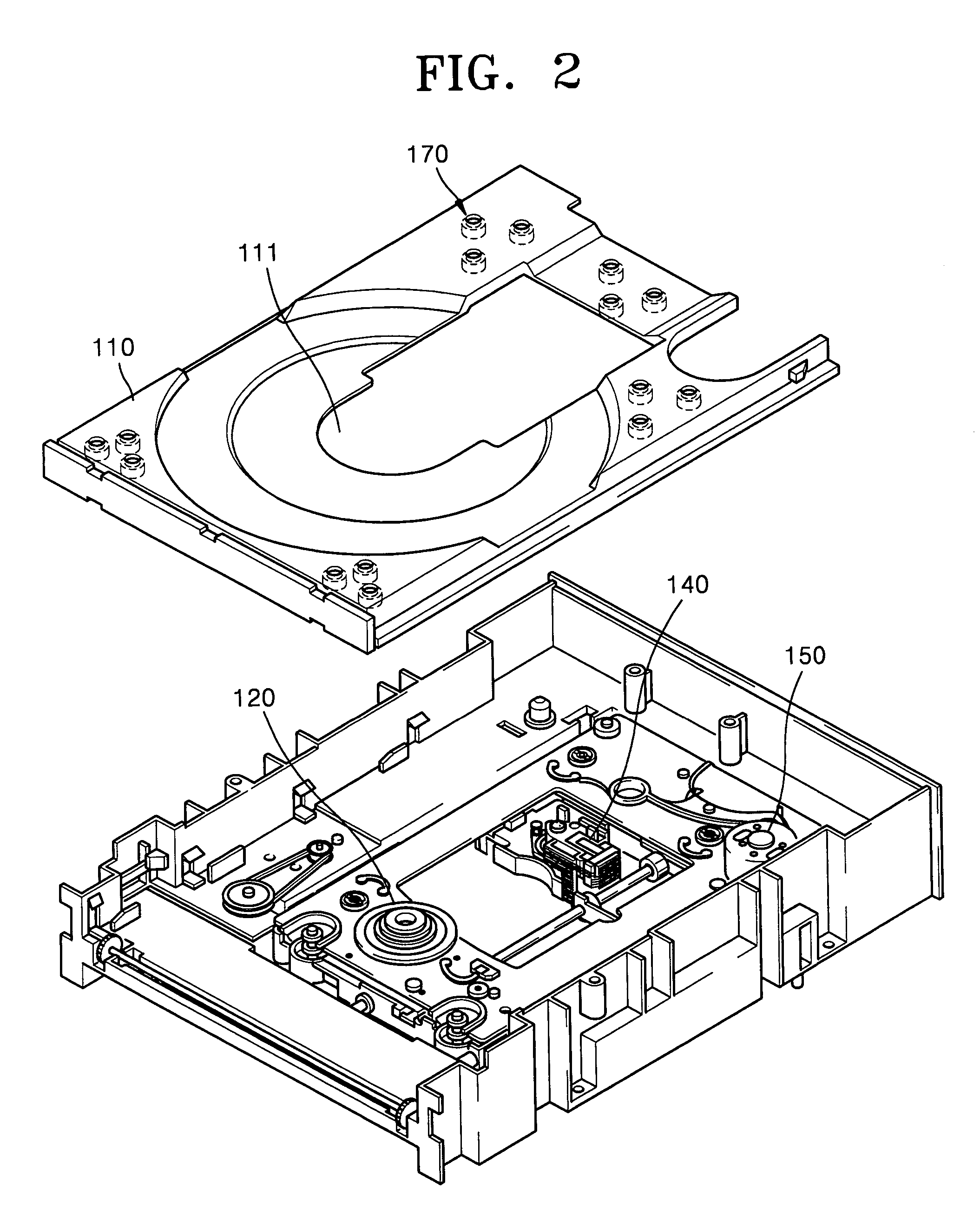 Disk tray for disk drive adopting resonator and disk drive having the same