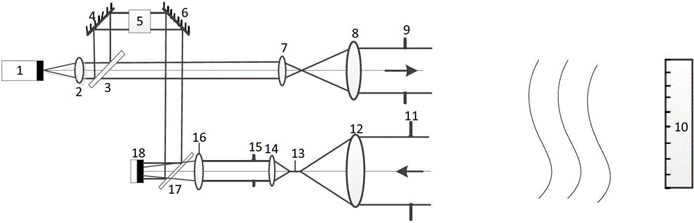 Synthetic Aperture LiDAR Large Field of View Heterodyne Detection Device