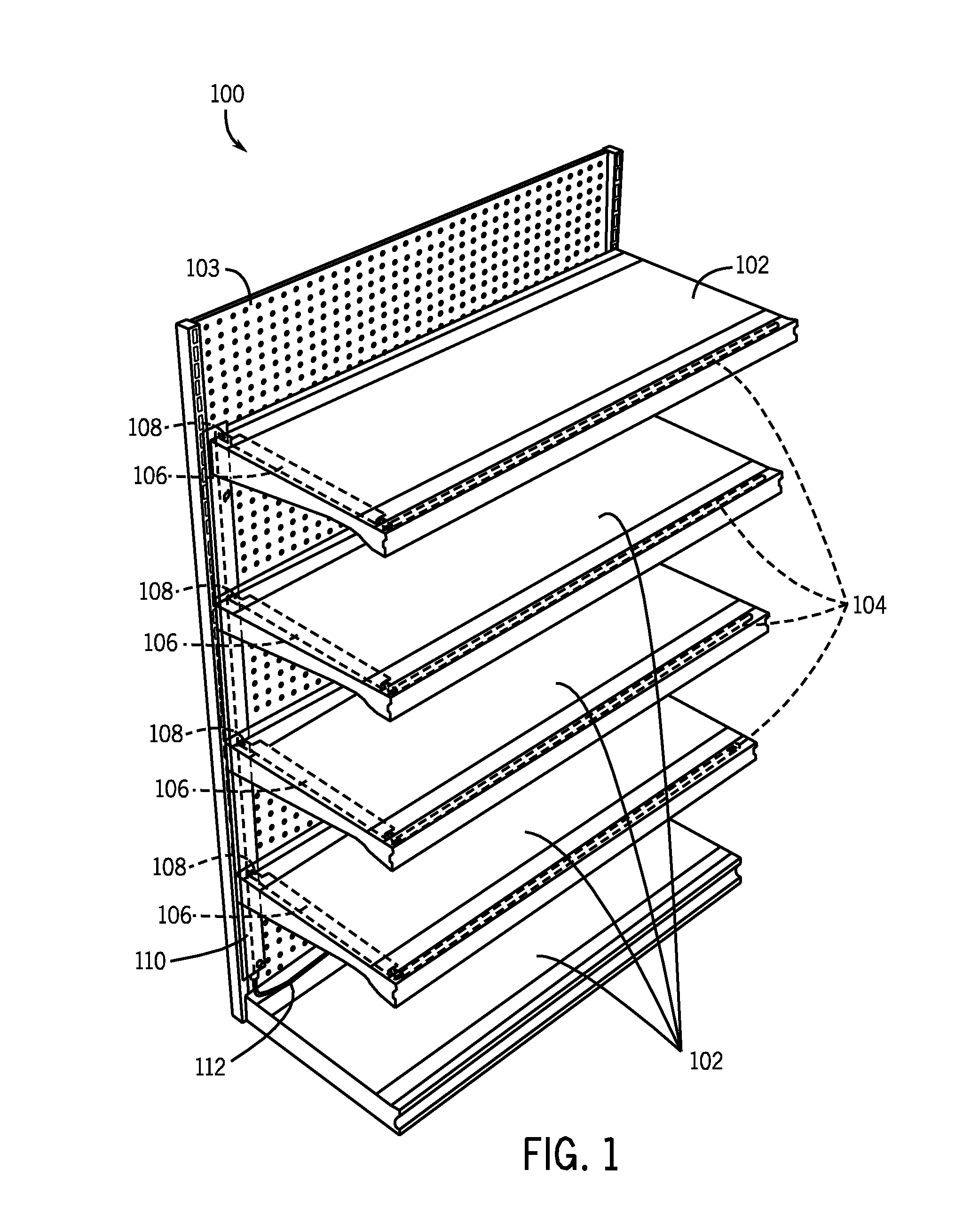 Illuminated shelving