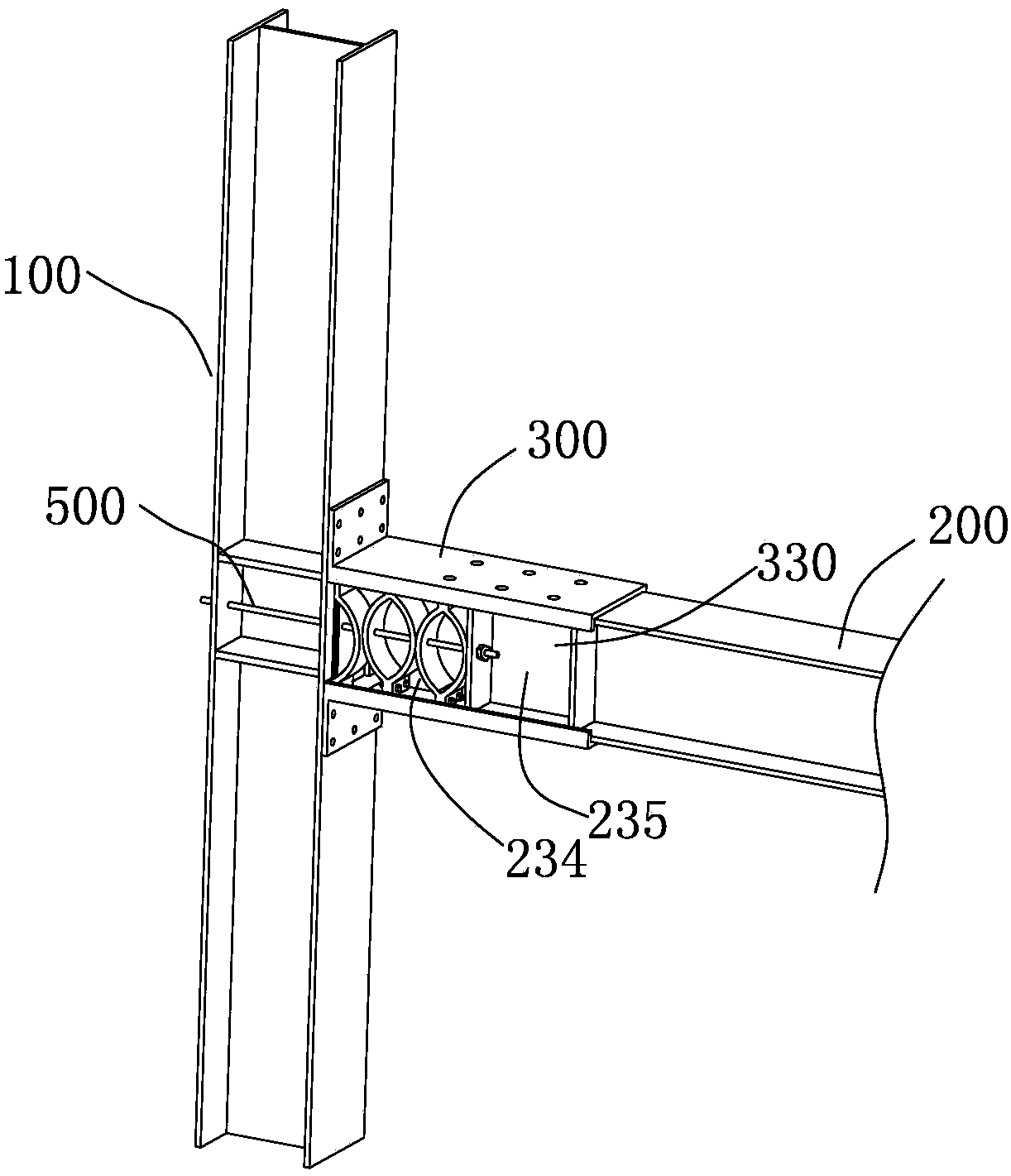 Fabricated steel structure beam-column connection joint and connection method thereof