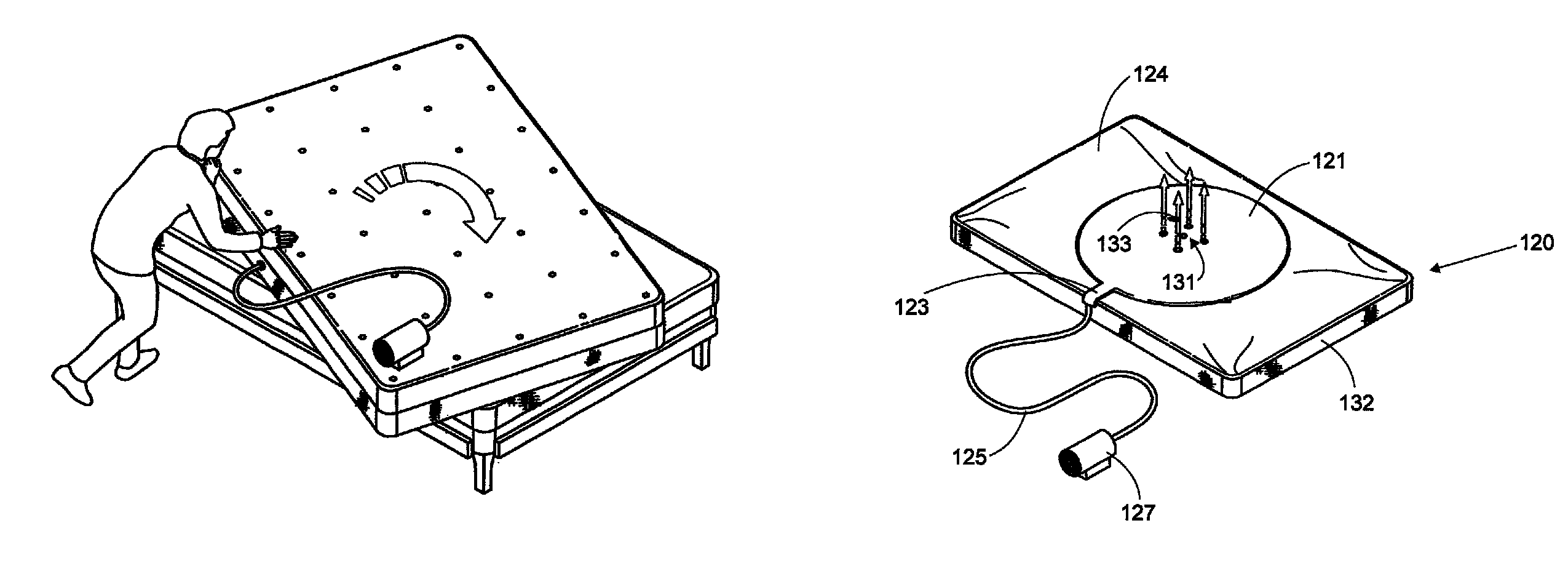 Active mattress spinner