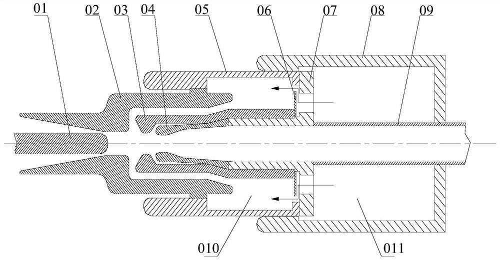 Self-energy circuit breaker with rotary one-way valve