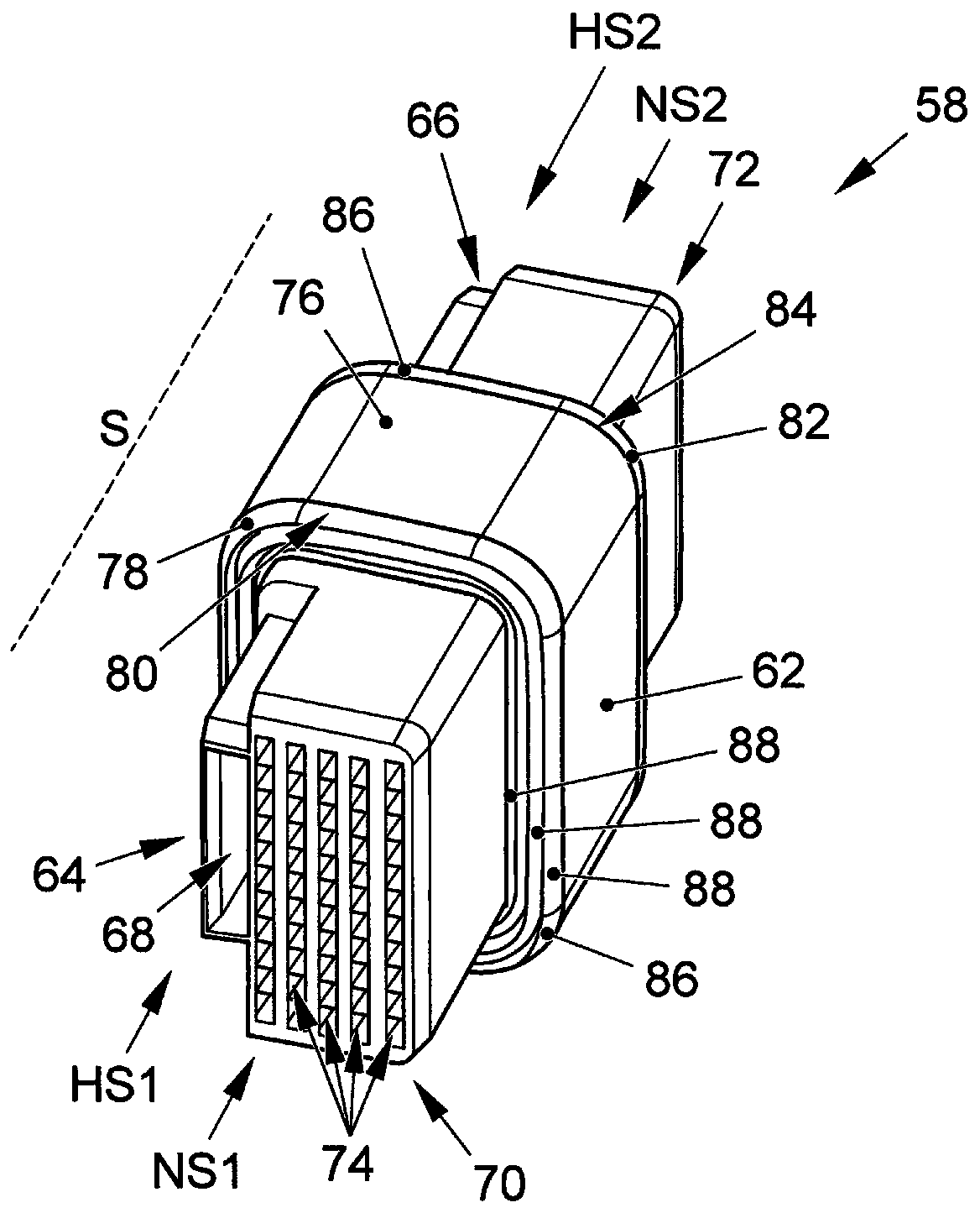 Connecting element, assembly comprising such connecting element, and method for producing connection