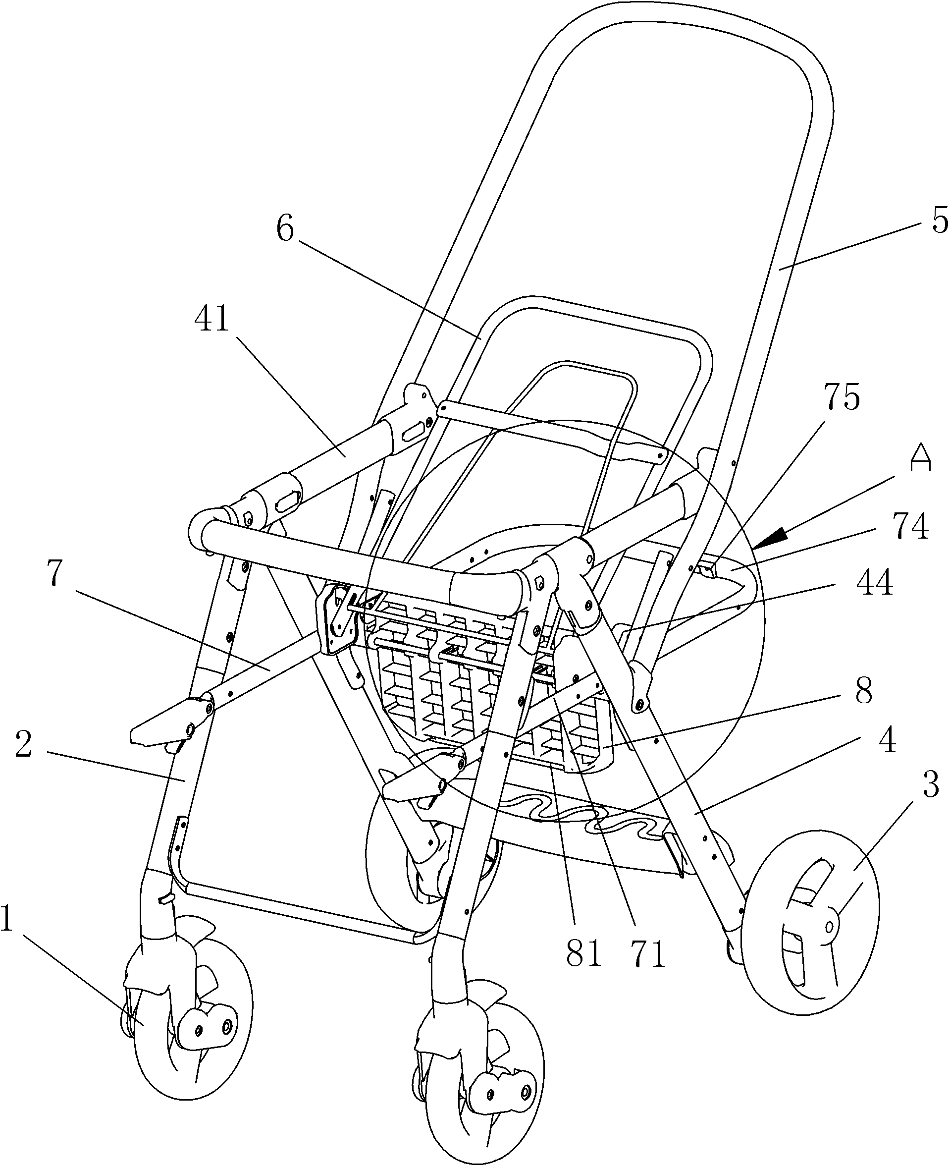 Baby stroller capable of single and double persons changing