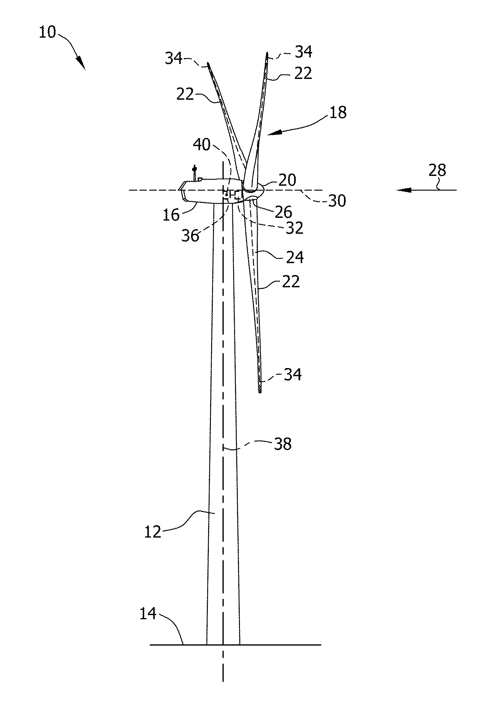 Method for controlling a wind turbine, and wind turbine arrangement