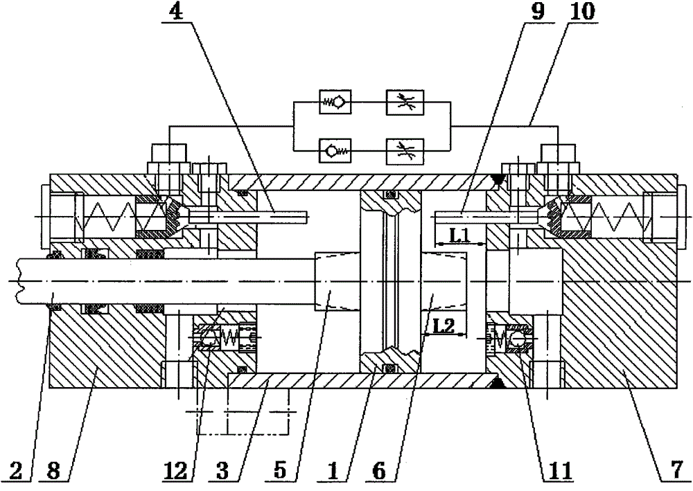 An oil cylinder device for cushioning after unloading