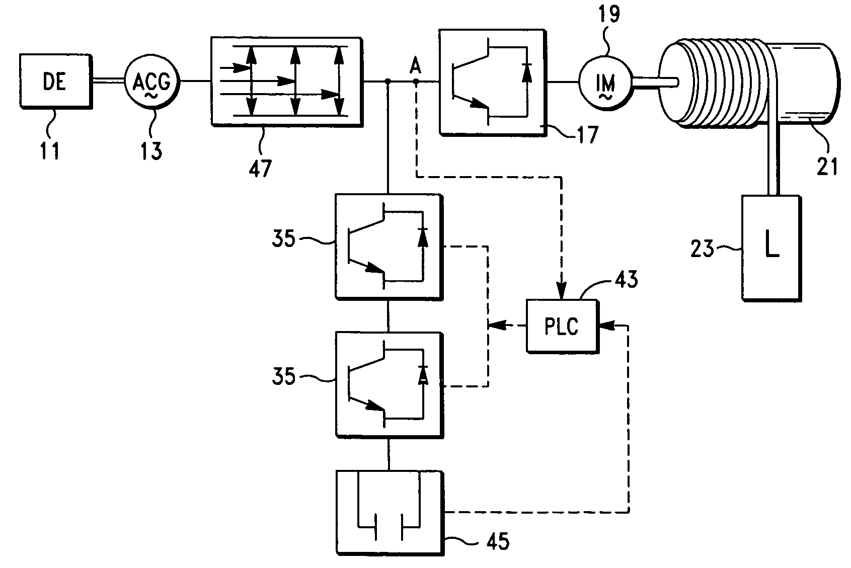 Energy storage method for load hoisting machinery