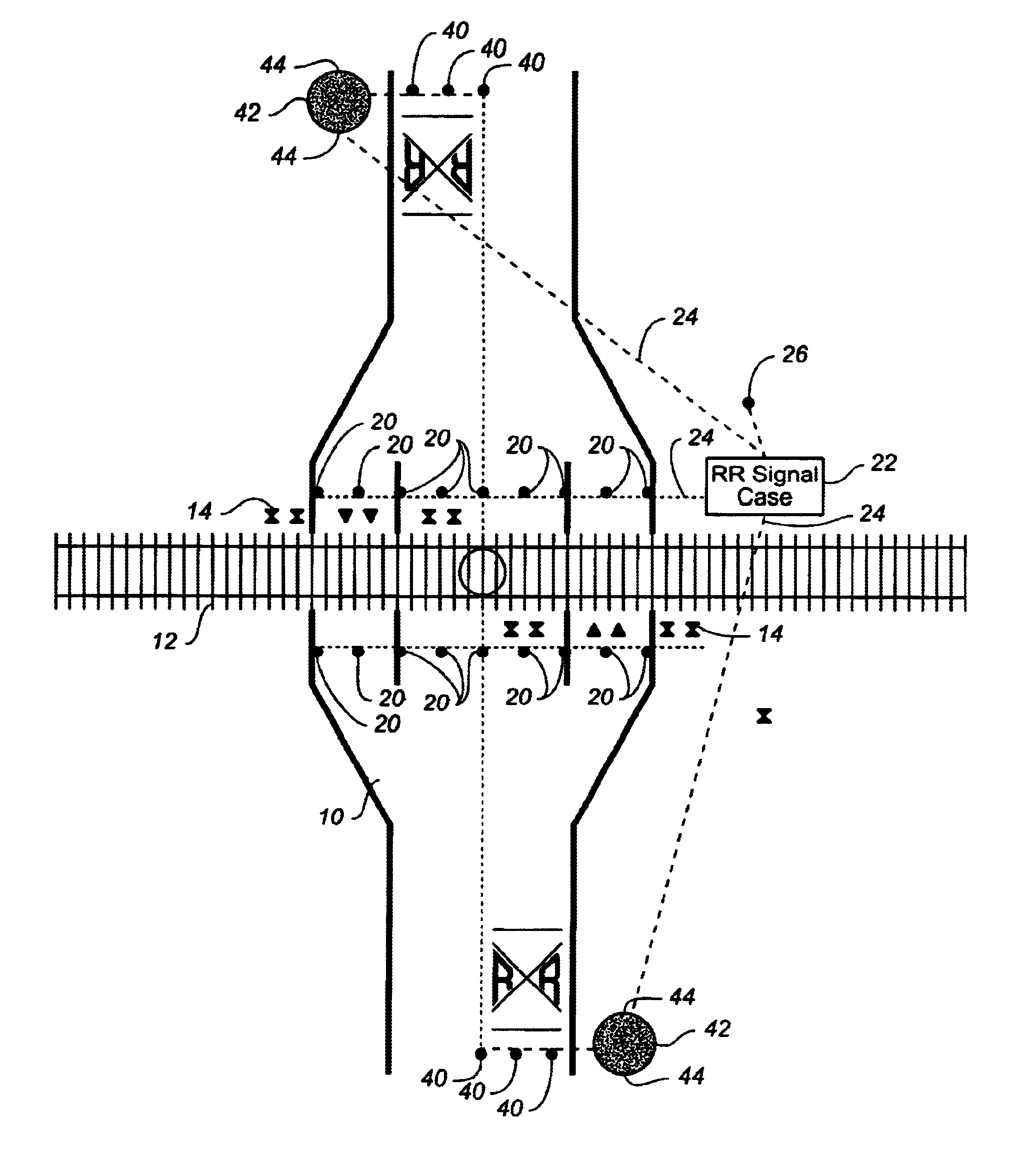 Railroad crossing signal apparatus