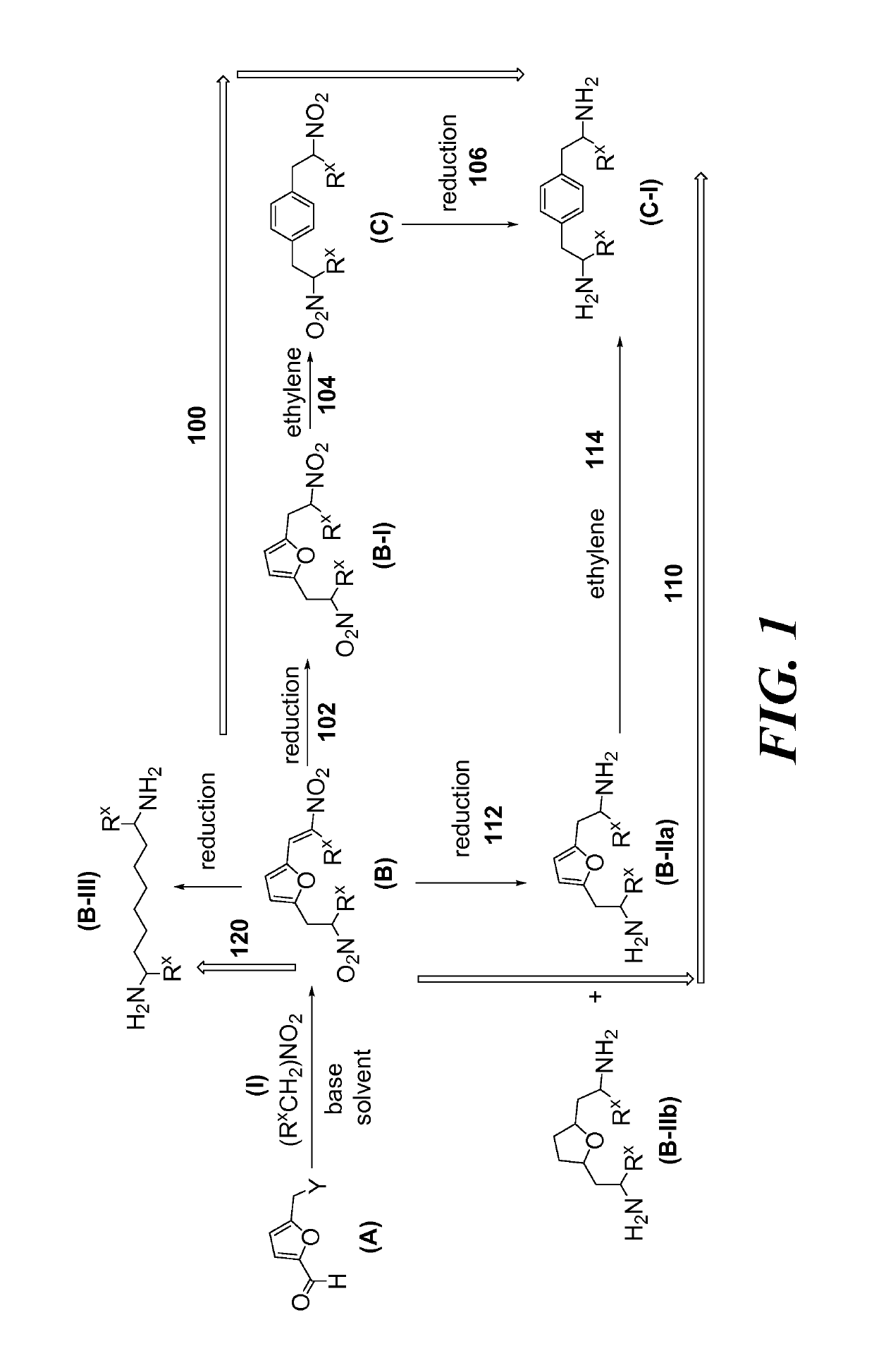 Diamine compounds, dinitro compounds and other compounds, and methods of producing thereof and uses related thereof