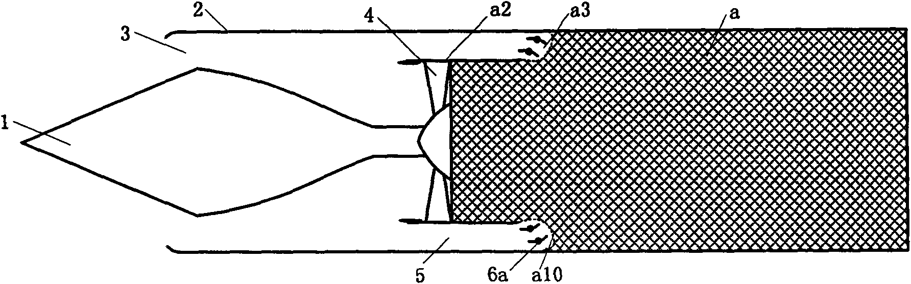 Turboramjet combined engine based on knocking combustion