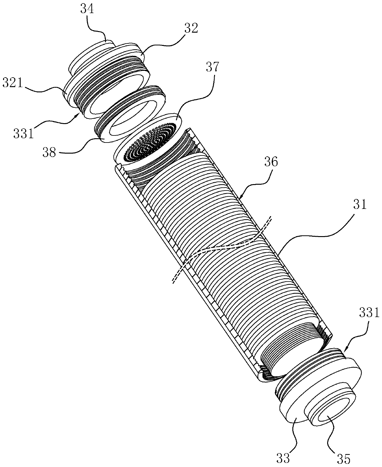 Nano-filtration device for dyeing water