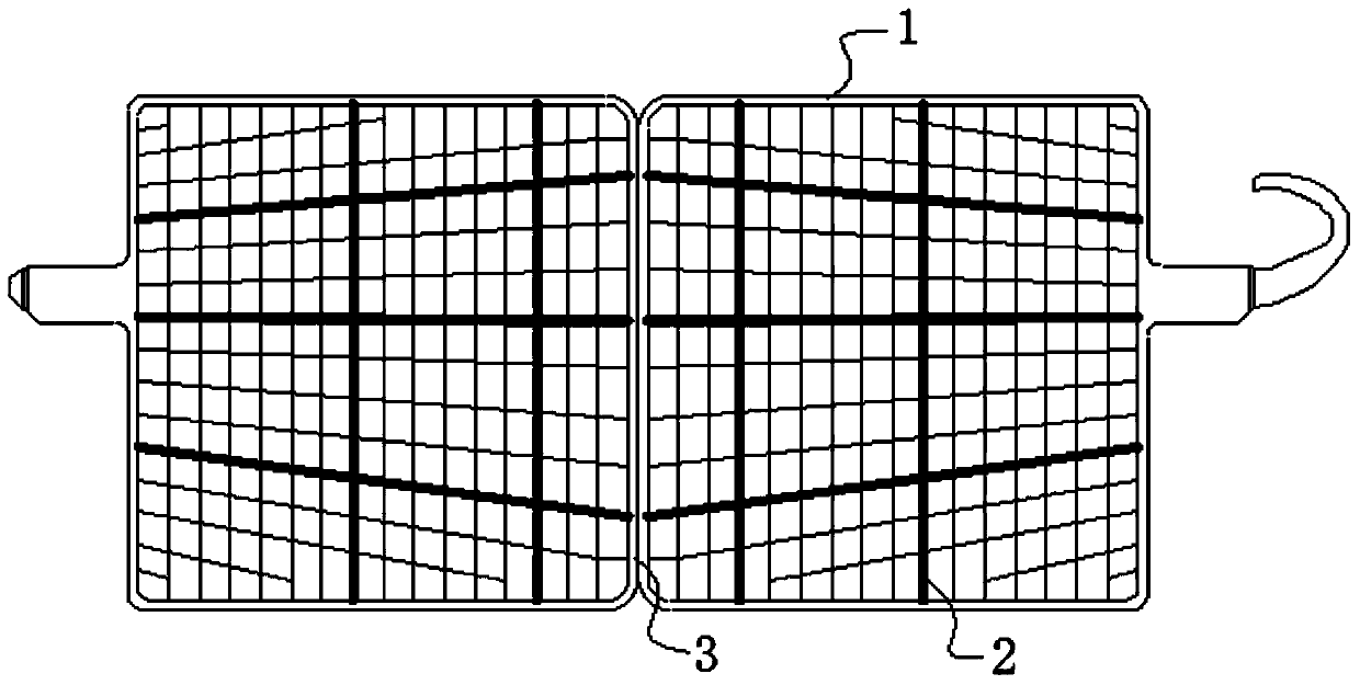 Roll-cutting groove board-separating grid