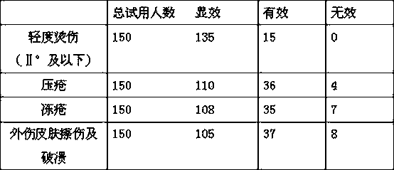 Herbal traditional Chinese medicine suitable for slight scald and preparation method thereof