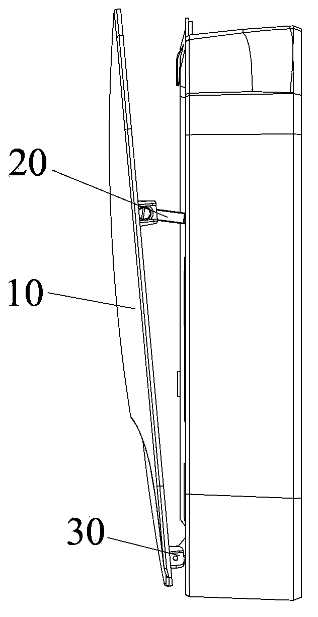 Surface plate running mechanism and air-conditioner indoor unit with same