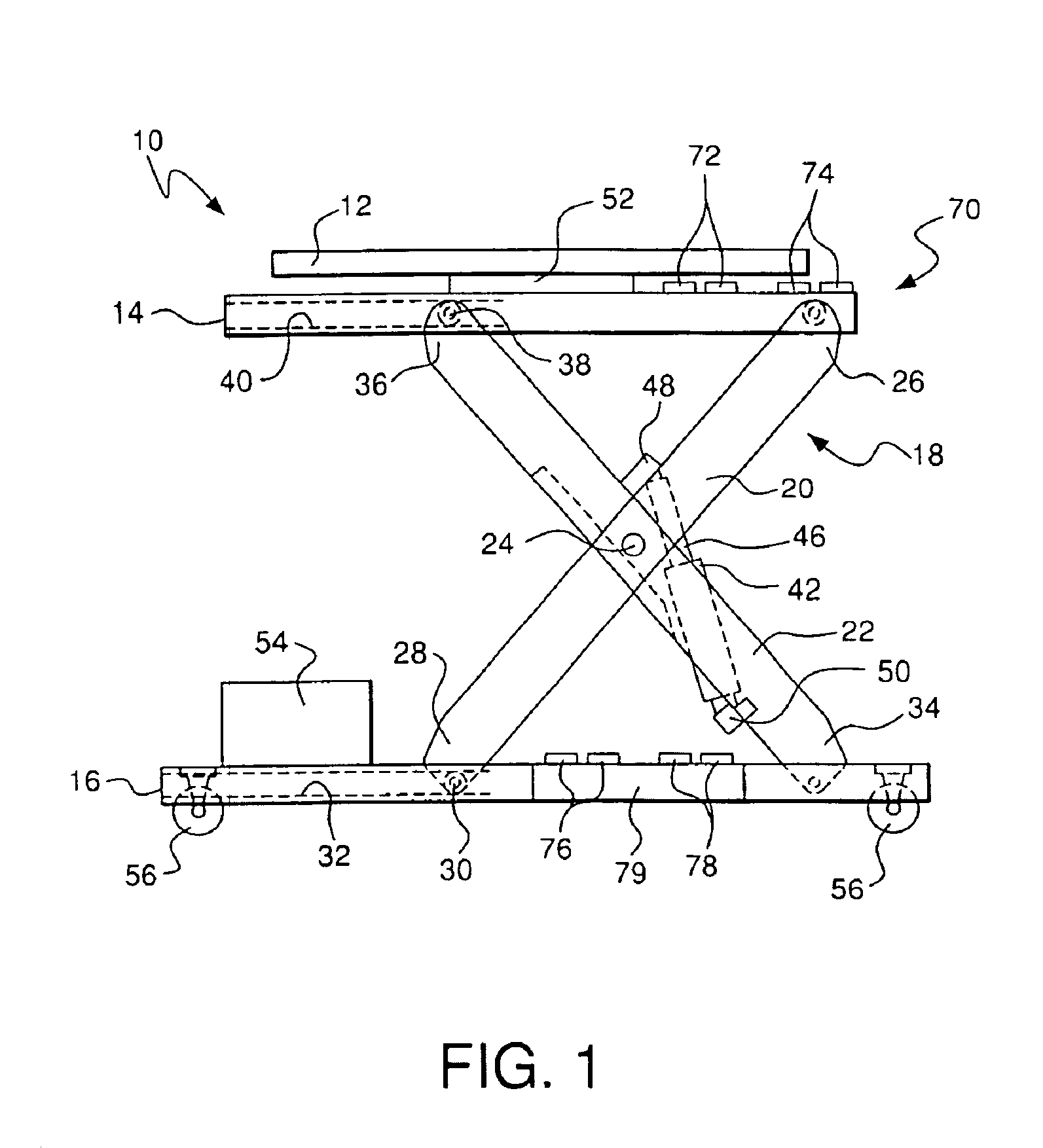 Automatic load positioning for a conveyor cart