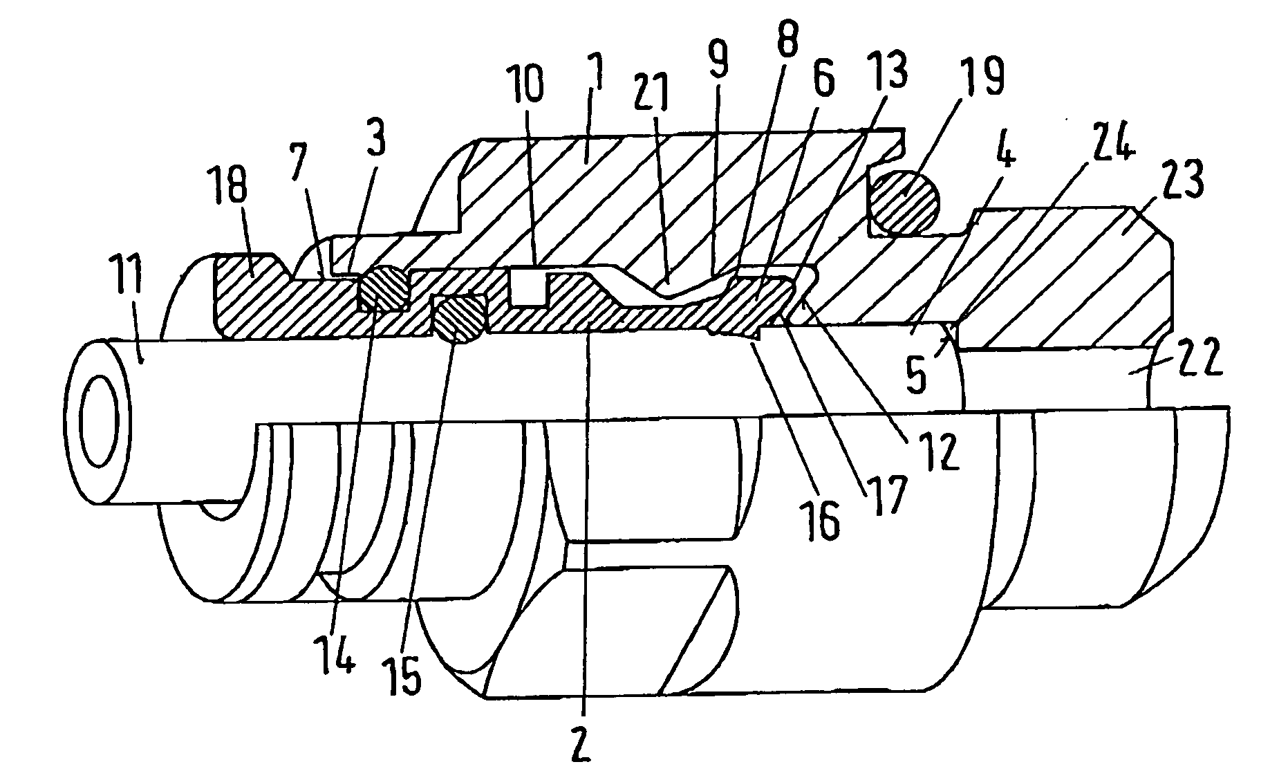 Connecting device for a pipe or similar