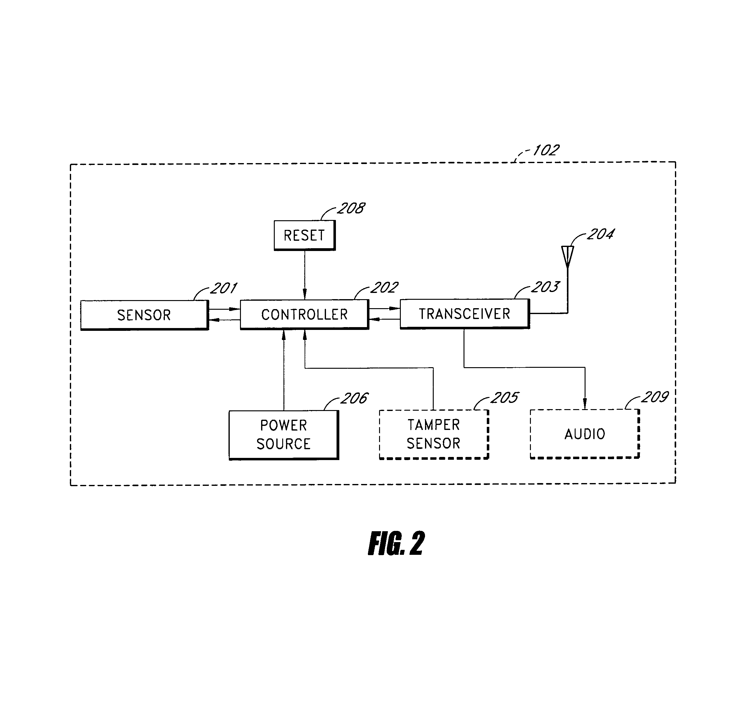 Wireless repeater for sensor system