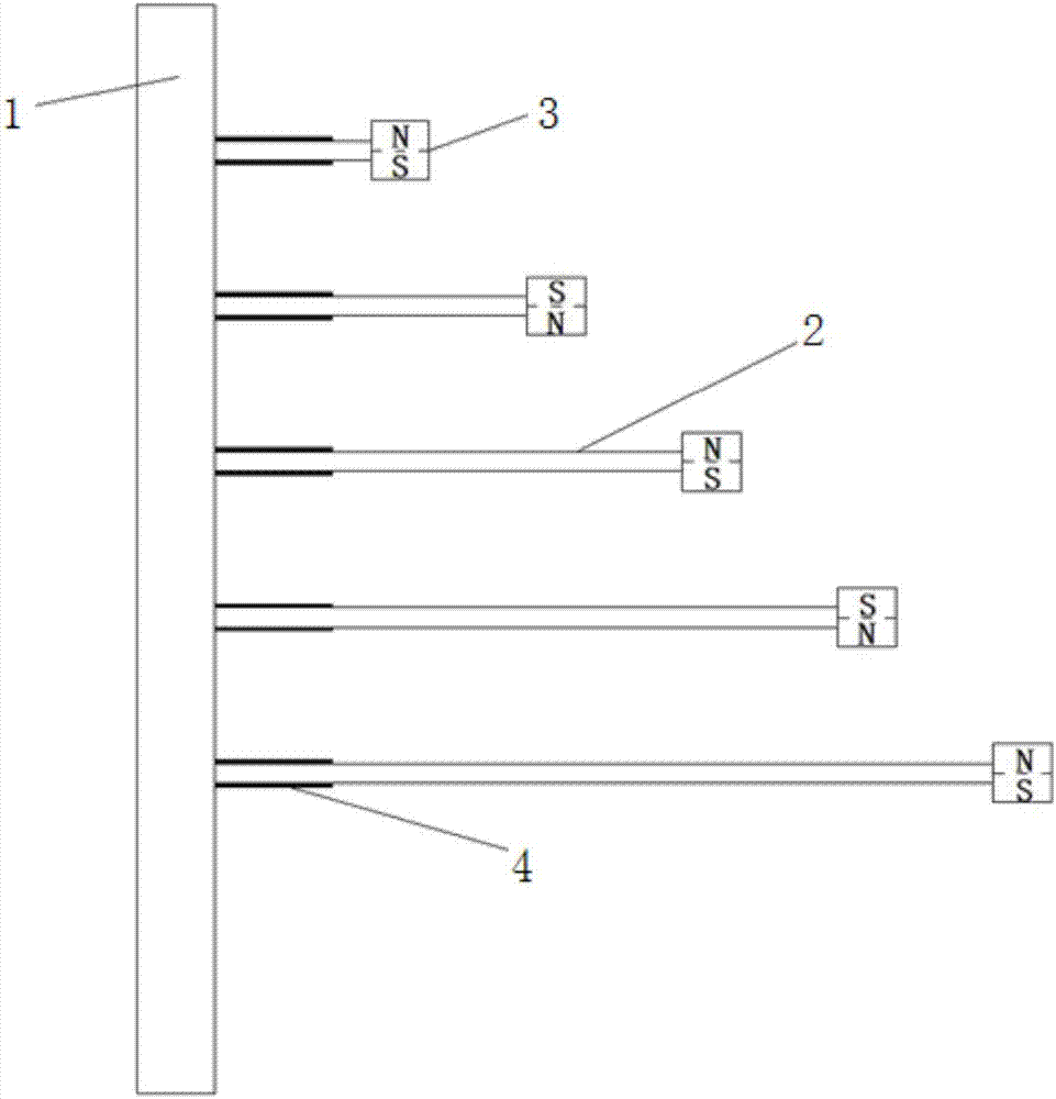 Spatial multimode arrayed cantilever beam piezoelectric energy collecting device