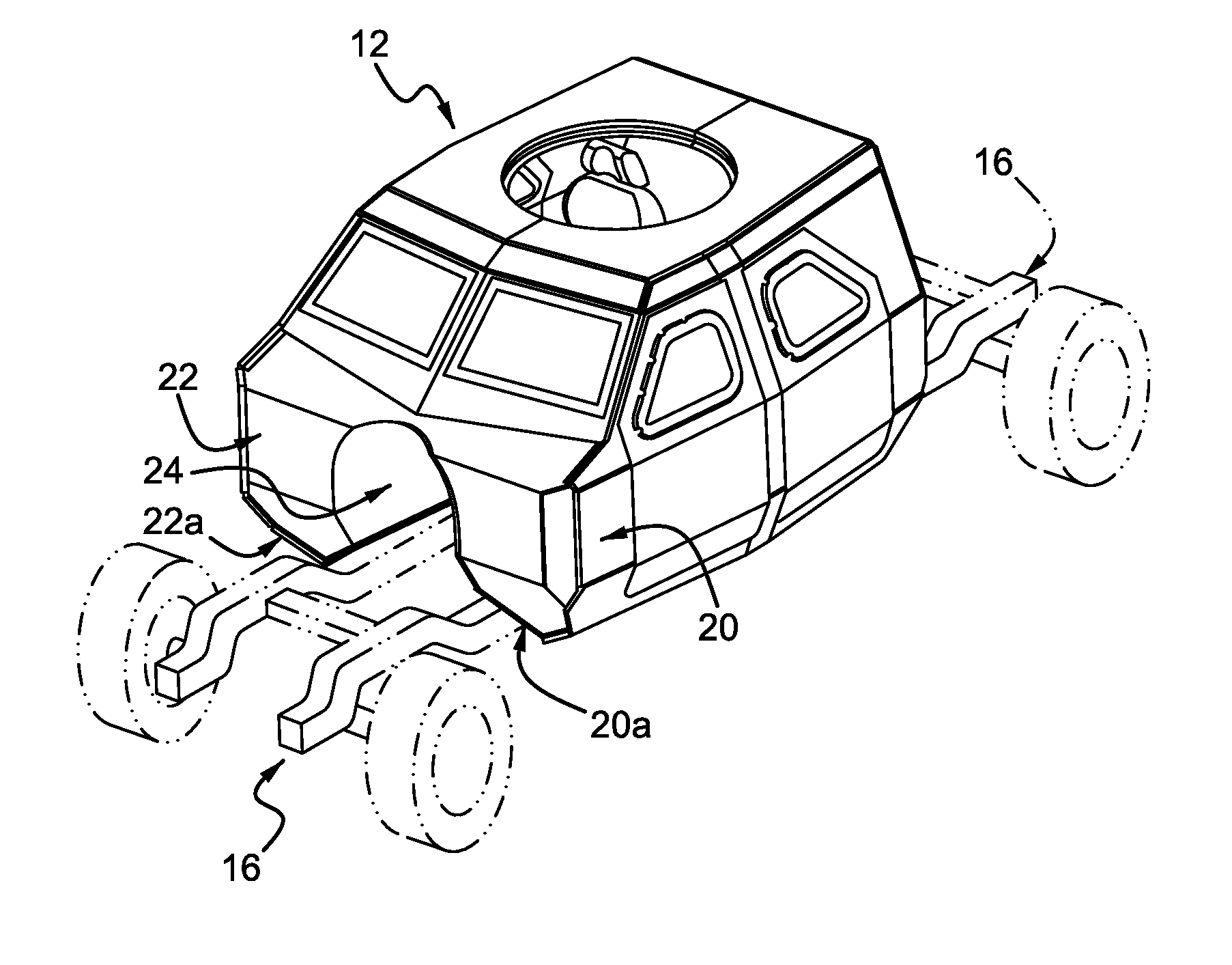 Blast-resistant vehicle hull