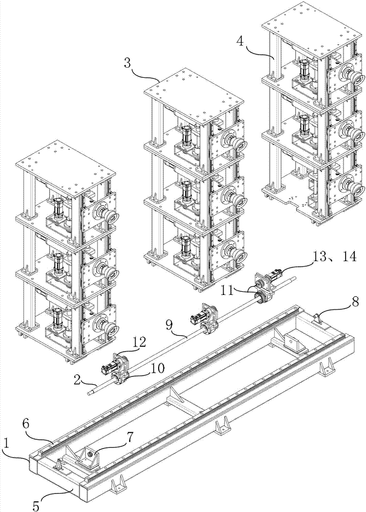 A flexible tooling for the assembly of row-column suction cup wall panels