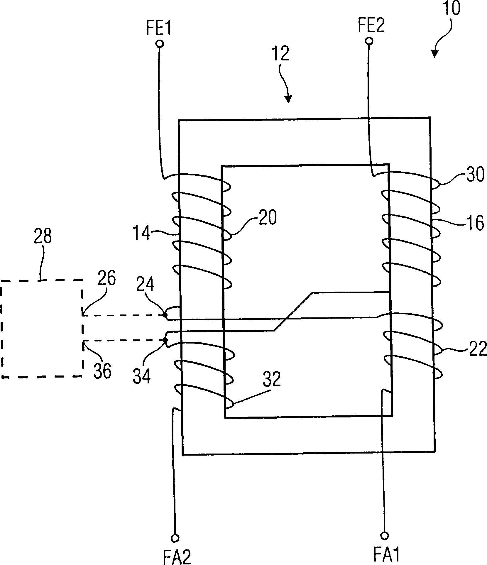 Polyphase line filter and its operation method