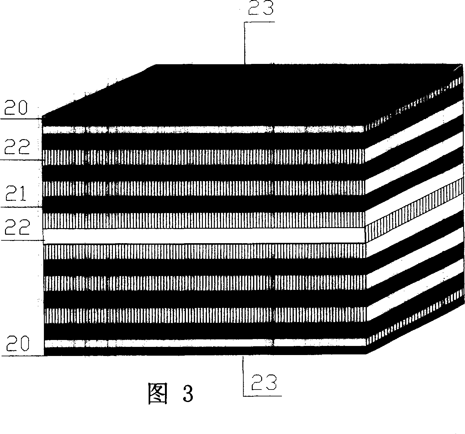 Adhesive-bonded panel made of bamboo and wood and its production method