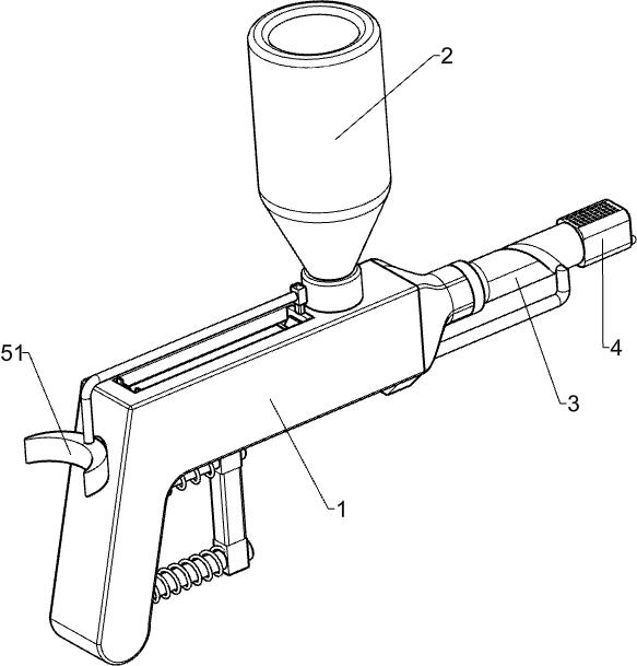 Medicine spraying device for respiratory medicine department