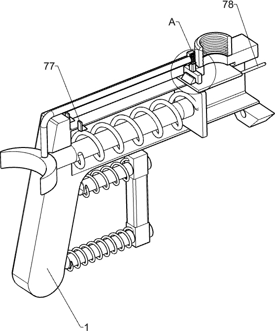 Medicine spraying device for respiratory medicine department