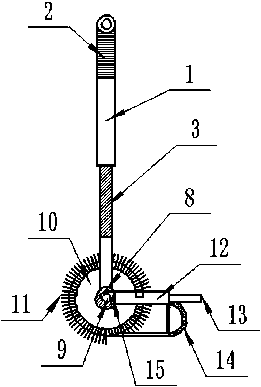 Sweeping device facilitating garbage collection for municipal administration