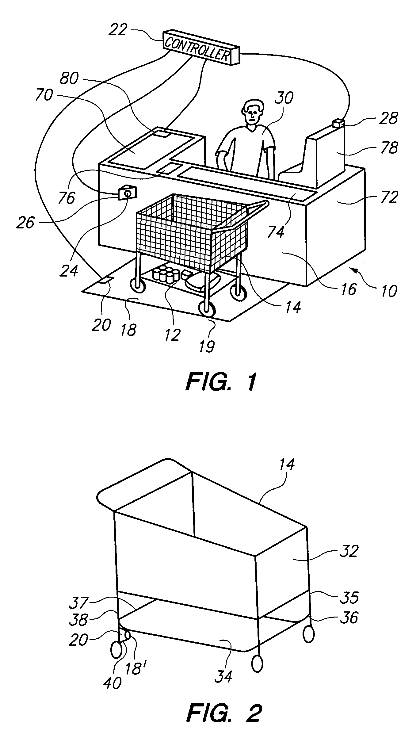 Shopping cart basket monitor