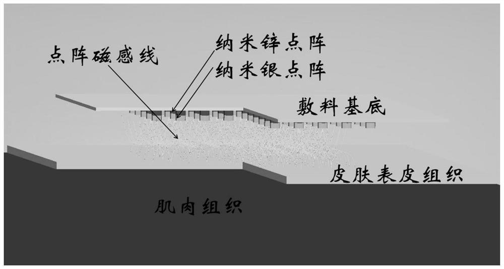 Preparation method of nano Ag-Zn double-layer dot matrix coating