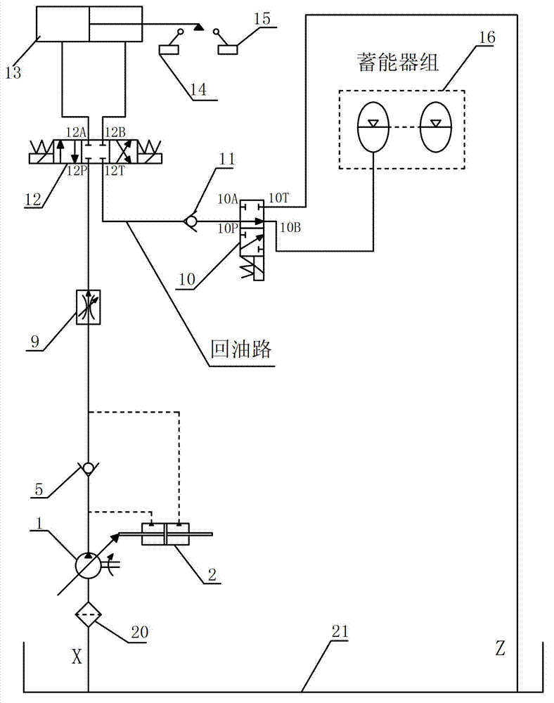 Hydraulic energy-saving system