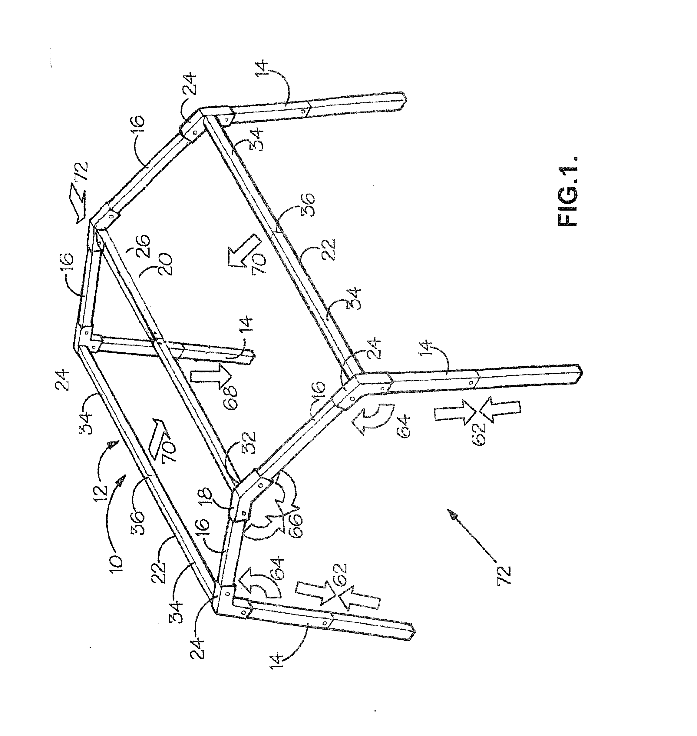 Tents and support frames for tents