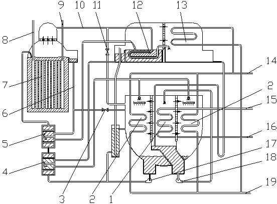 Smoke lithium bromide absorption refrigerating unit with smoke solution heat exchanger