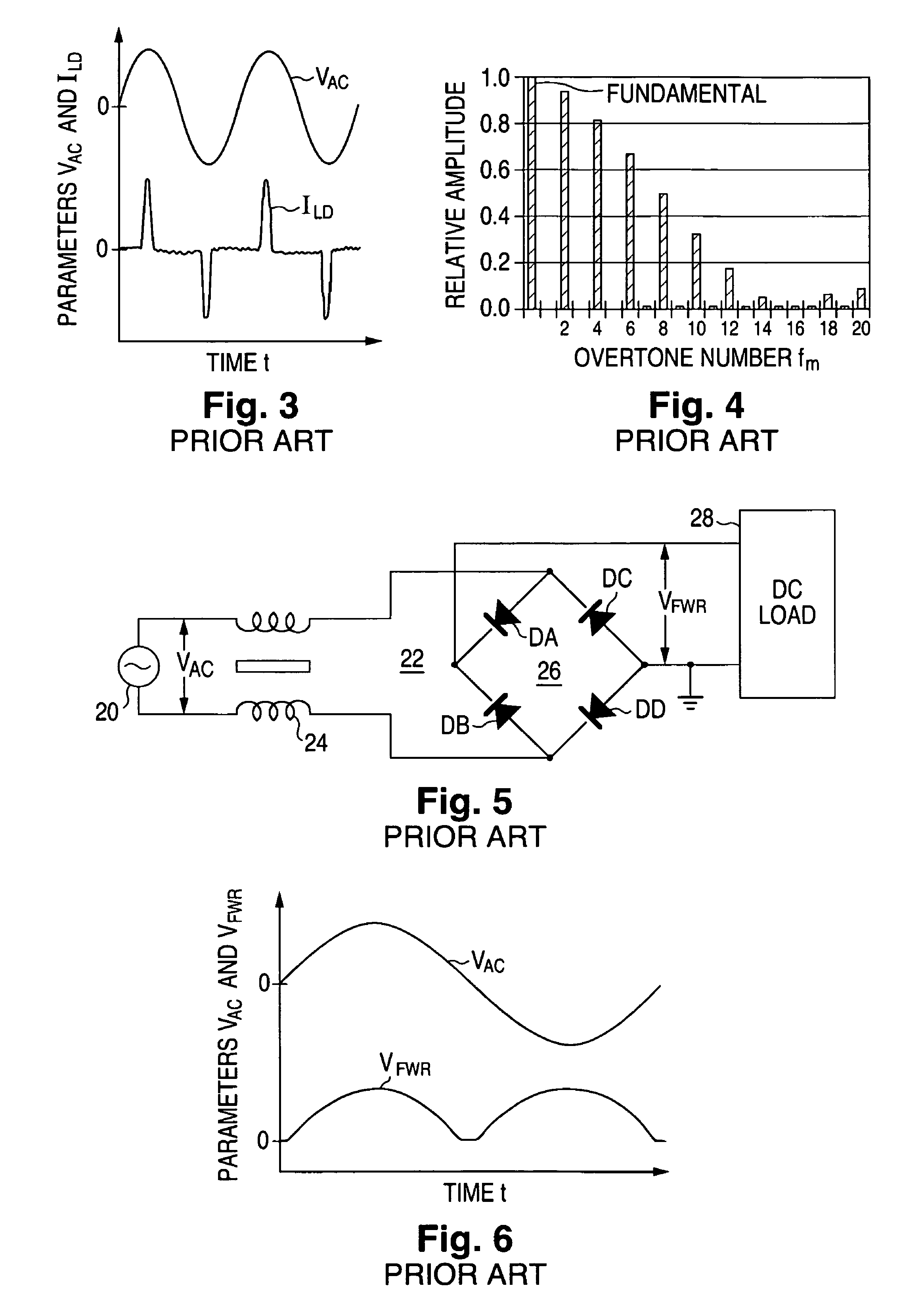 Power factor correction by measurement and removal of overtones