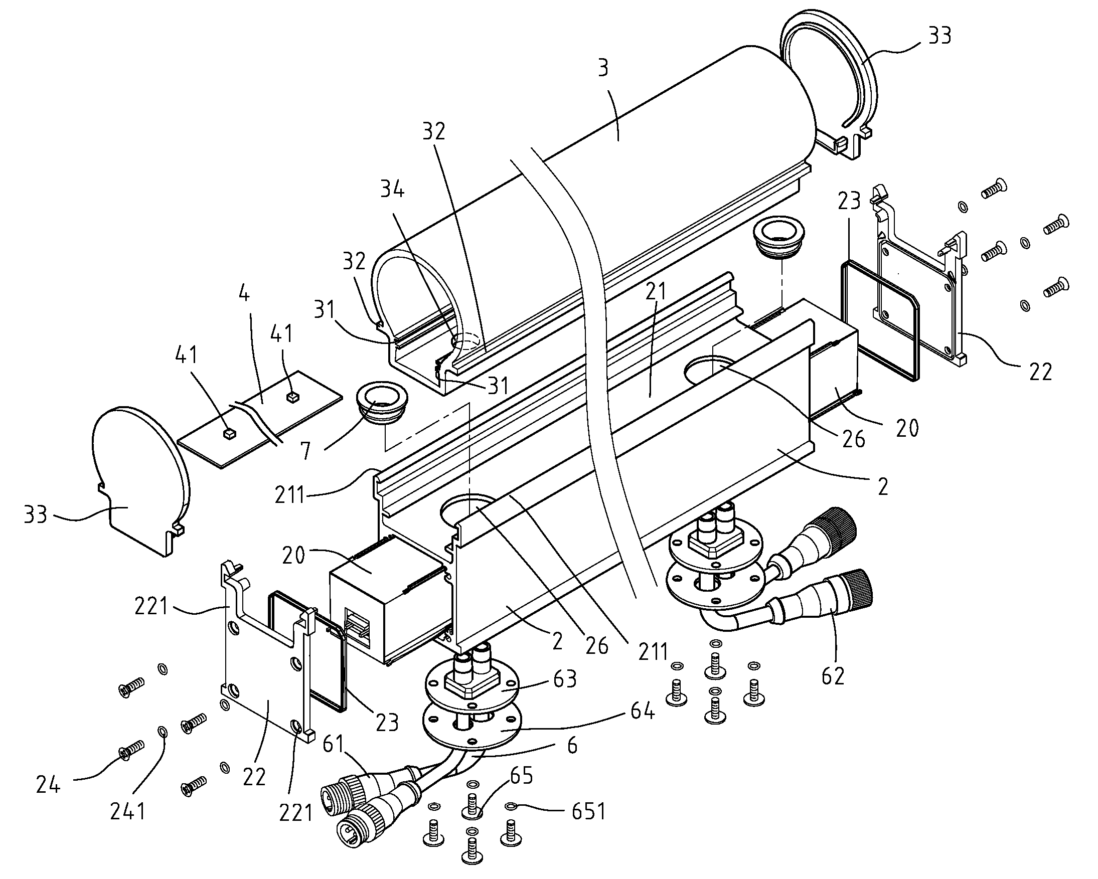 Structure for a high efficiency and water-proof lighting device