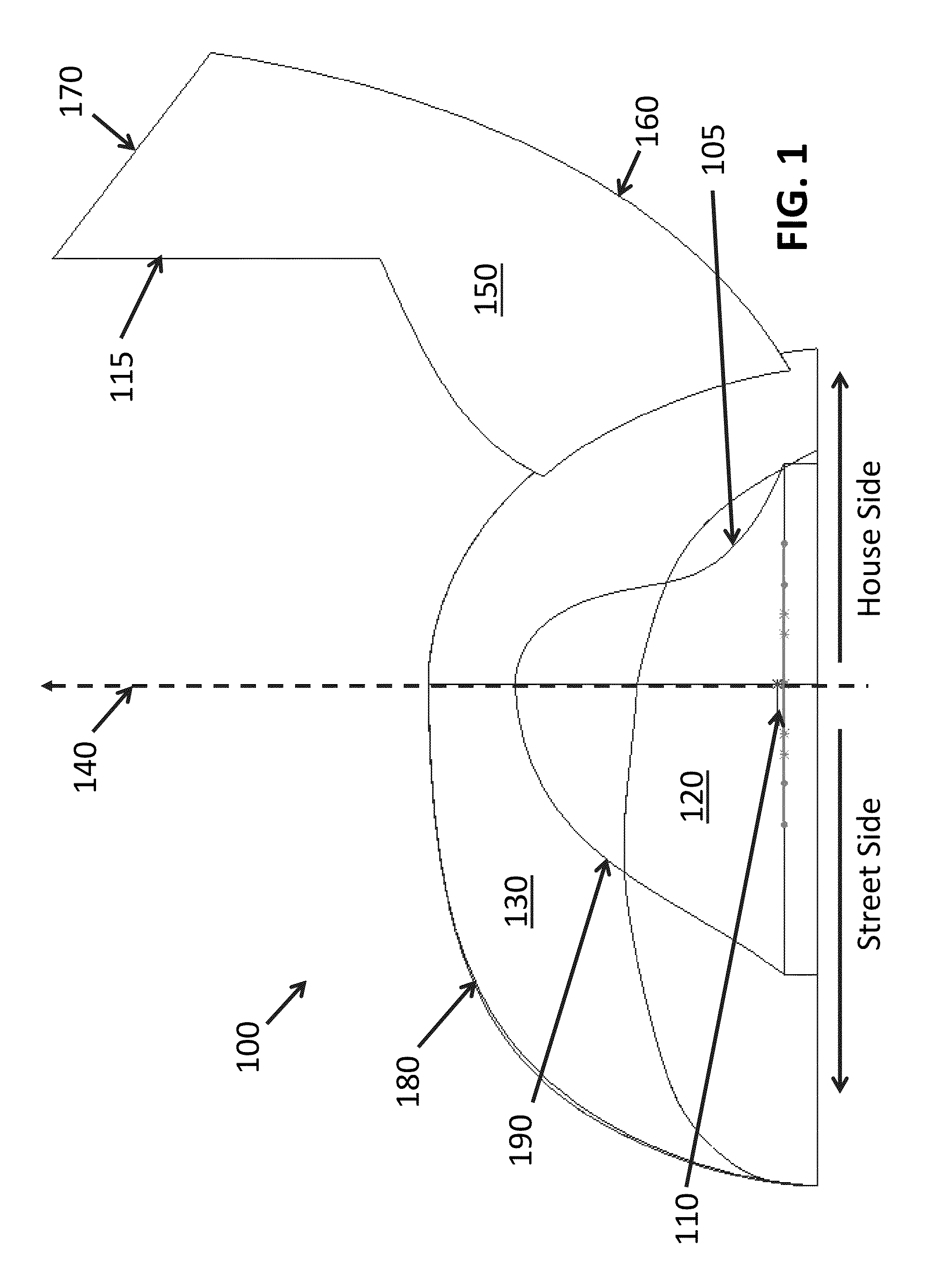 Method and system for redirecting light emitted from a light emitting diode