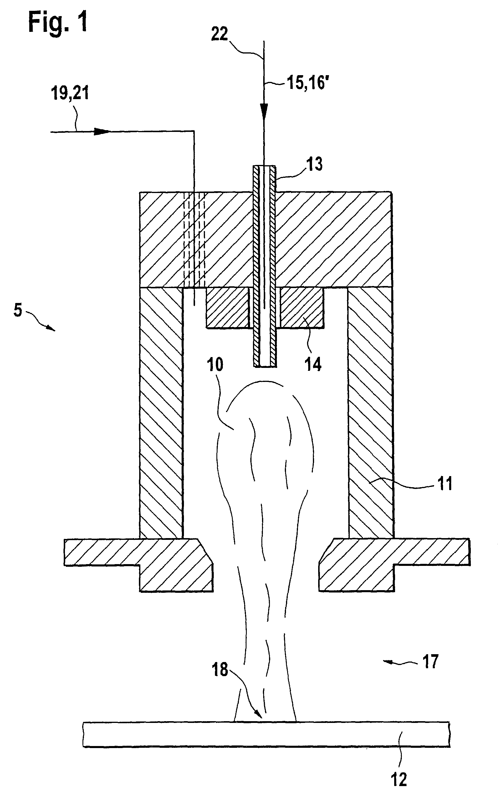 Method for producing composite layers using a plasma jet source