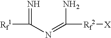 Fluorinated imidoylamidines vulcanizing agents