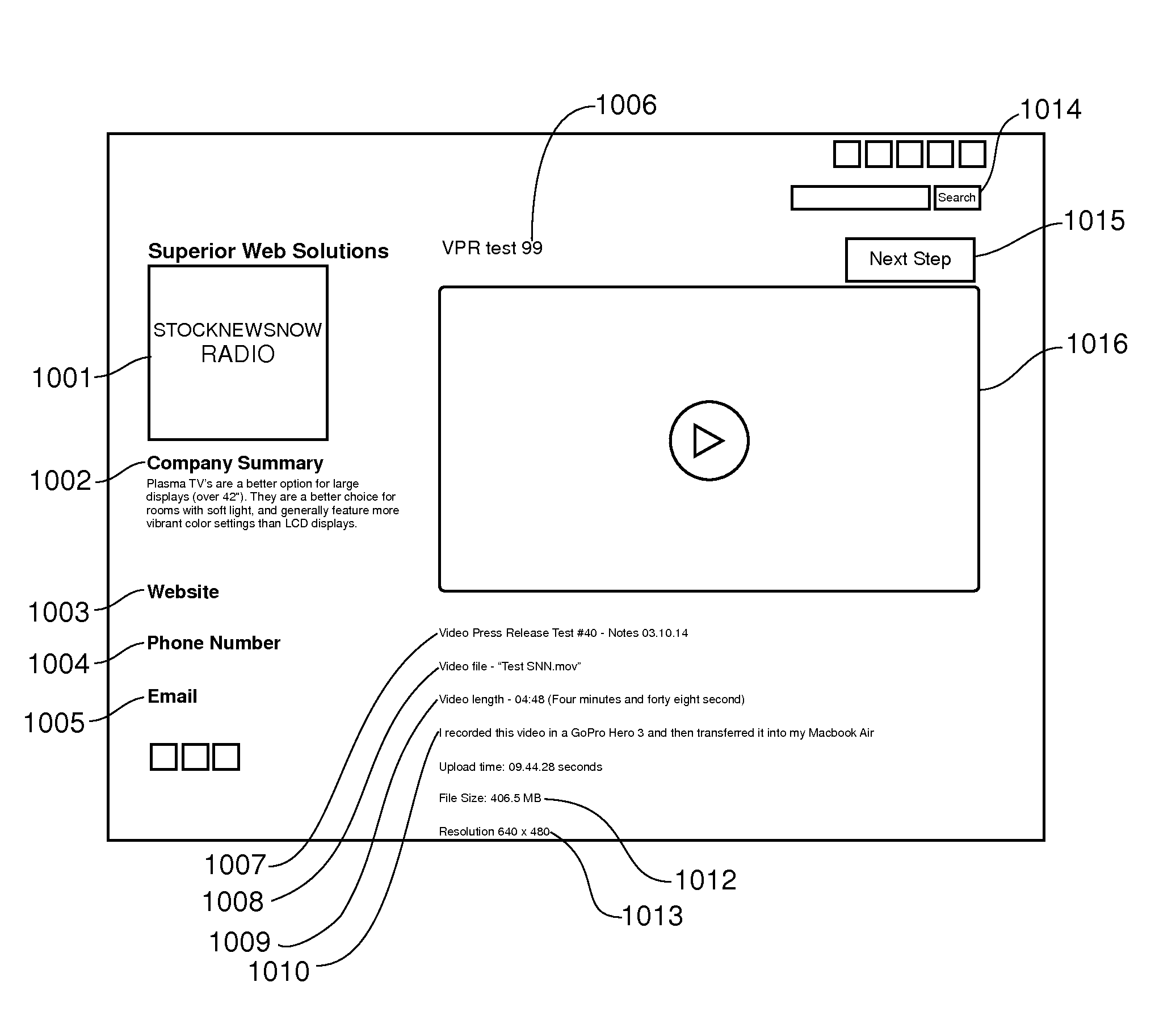 Methods and systems for producing, previewing, and publishing a video press release over an electronic network