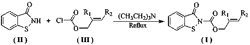 Structure of acrylate antifouling resin grafted with benzisothiazolinone formate monomers and preparation method of acrylate antifouling resin